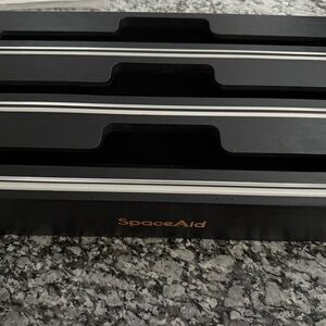 SpaceAid Black Wrap Organizer for foil, parchment, and plastic